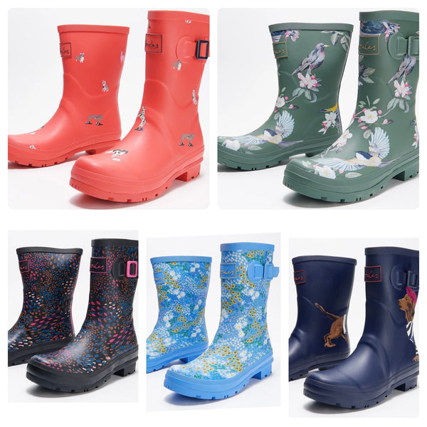 Joules Women’s Waterproof Mid Rain Boots Molly Welly Molly Welly